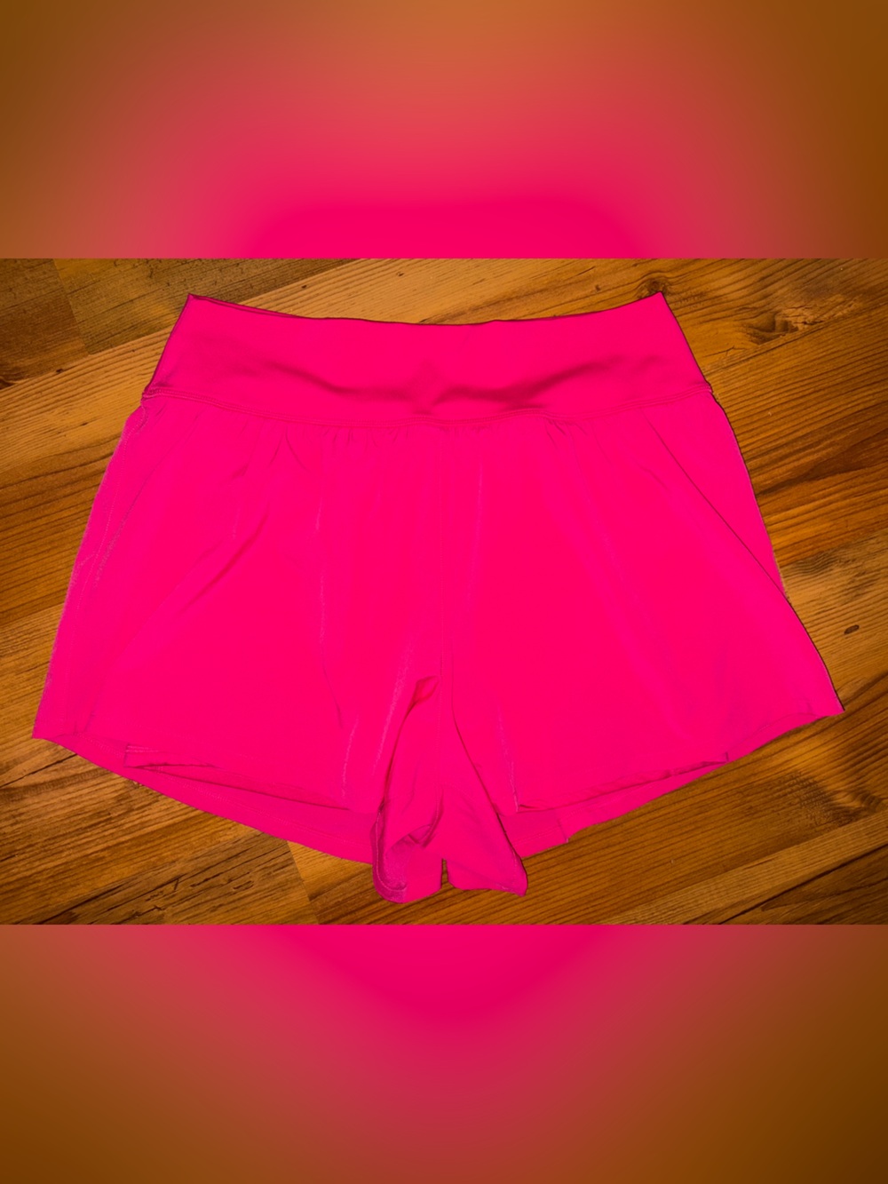 YPB Abercrombie Bright Pink High Waist Shorts L